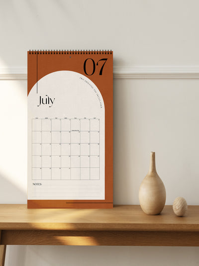 2024 Wall Calendar, Minimalist Arch