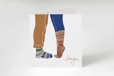 Valentines Day Card, Greeting Card For Your Girlfriend Or Boyfriend, Cute Boho Hygge Design Perfect For Anniversary Wedding Or Just Because