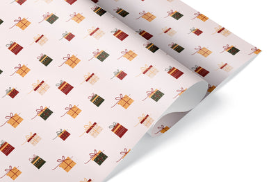 Christmas Wrapping Paper, Gift wrap sheets featuring a fun unique festive design perfect for gift giving, Easily add gift tags