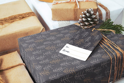 Gift Wrap, Navy Forest