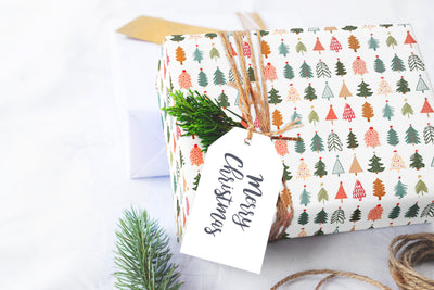 Gift Wrap, Cute Trees