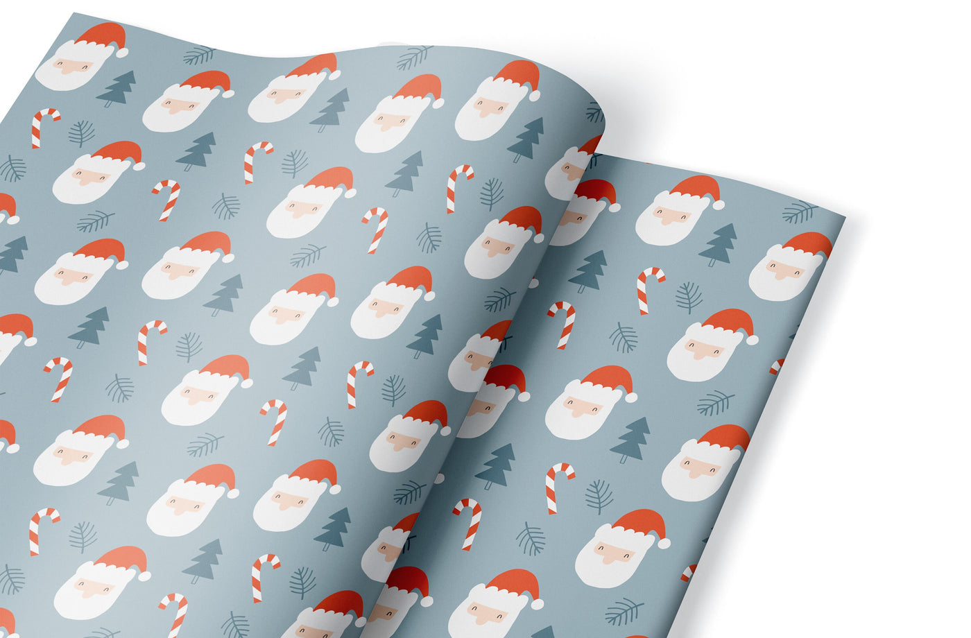 Wrapping paper, Boho holiday pattern, Santa Xmas gift wrap sheets, Candy Cane Christmas wrap, Holiday paper rolls, Corporate gifts, wps0150