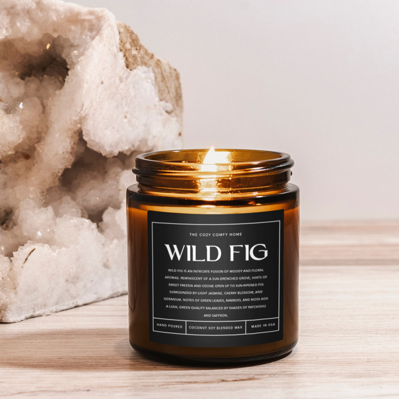 Wild Fig hand poured candle, Scented Candle, 4 oz and 9 oz Coconut soy wax candle, Vegan candle, Gift for her, Gift For mom, Gift for Sister