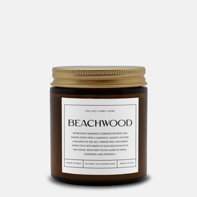 Beachwood hand poured candle, Scented Candle, Coconut soy wax candle, Candle gift for her, Gift For mom, Vegan candle, Gift for Sister