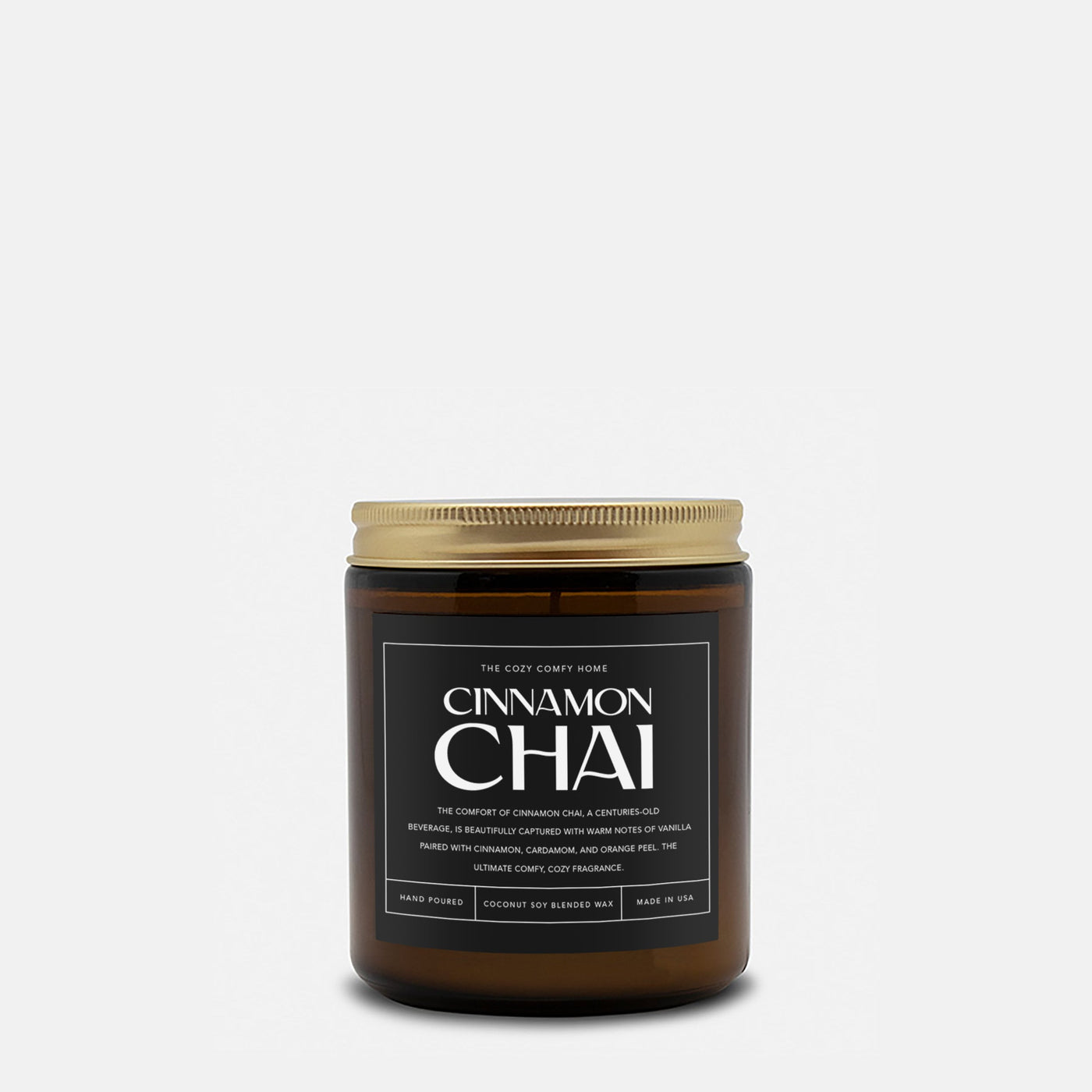 Cinnamon chai hand poured candle, Scented Candle, Coconut soy wax candle, Vegan candle, Gift for her, Gift For mom, Gift for Sister